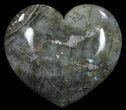Flashy Polished Labradorite Heart #62483-1
